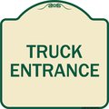 Signmission Traffic Entrance Truck Entrance Heavy-Gauge Aluminum Architectural Sign, 18" x 18", TG-1818-22791 A-DES-TG-1818-22791